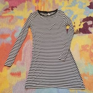 Black and White Striped Tunic